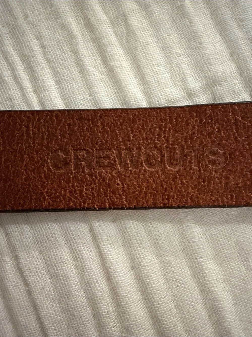 J.Crew Boy’s Brown Leather Belt with Anchor Buckle